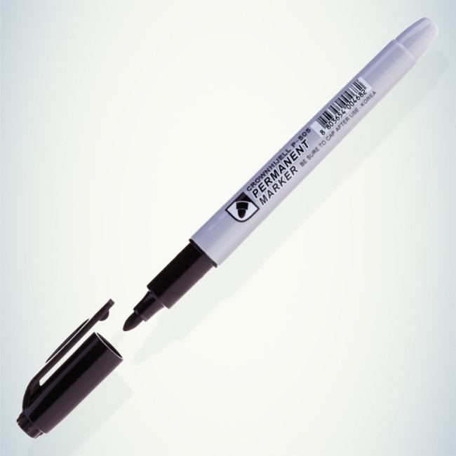 Маркер перманентный Multi Marker Slim 2мм, черный, пулевидный Crown Маркер перманентный Multi Marker Slim 2мм, черный, пулевидный Crown