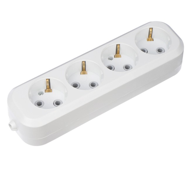 Колодка 4 гнезда c заземлением REXANT Колодка 4 гнезда c заземлением REXANT