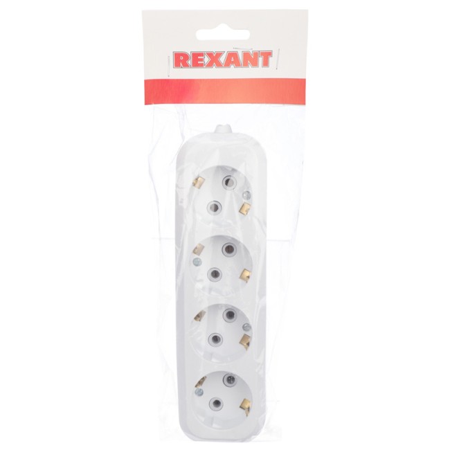 Колодка 4 гнезда c заземлением REXANT Колодка 4 гнезда c заземлением REXANT