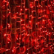 Гирлянда Светодиодный Дождь 2х3м, постоянное свечение, белый провод КАУЧУК, 230 В, диоды КРАСНЫЕ (шнур питания в комплекте)
