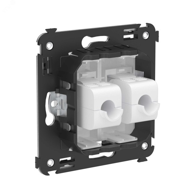 Avanti Компьютерная розетка RJ-45 без шторки в стену, кат.5е двойная, Белое облако Avanti Компьютерная розетка RJ-45 без шторки в стену, кат.5е двойная, Белое облако