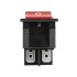 Выключатель клавишный 250V 30А (4с) ON-OFF красный с подсветкой (RWB-502)  REXANT