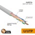 Кабель витая пара омедненный U/UTP, CAT 6, PVC, 4PR, 23AWG, INDOOR, SOLID, серый, 305м, PROconnect