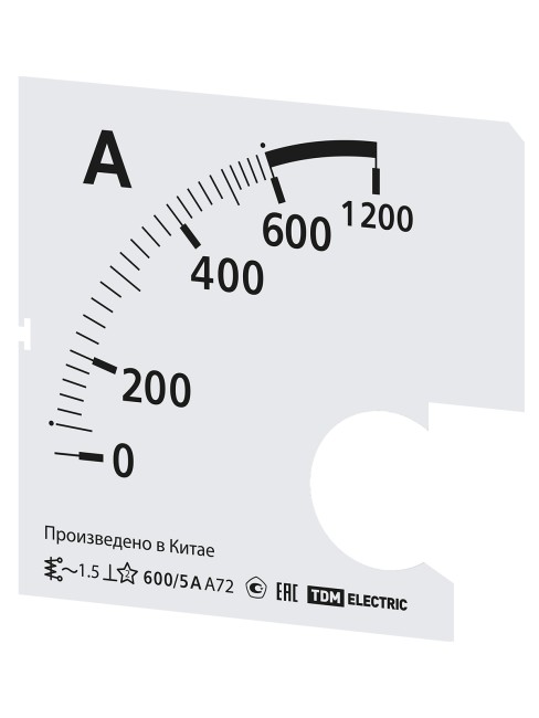 Шкала Ш72  600/5А-1,5 (для А72 Х/5А) TDM