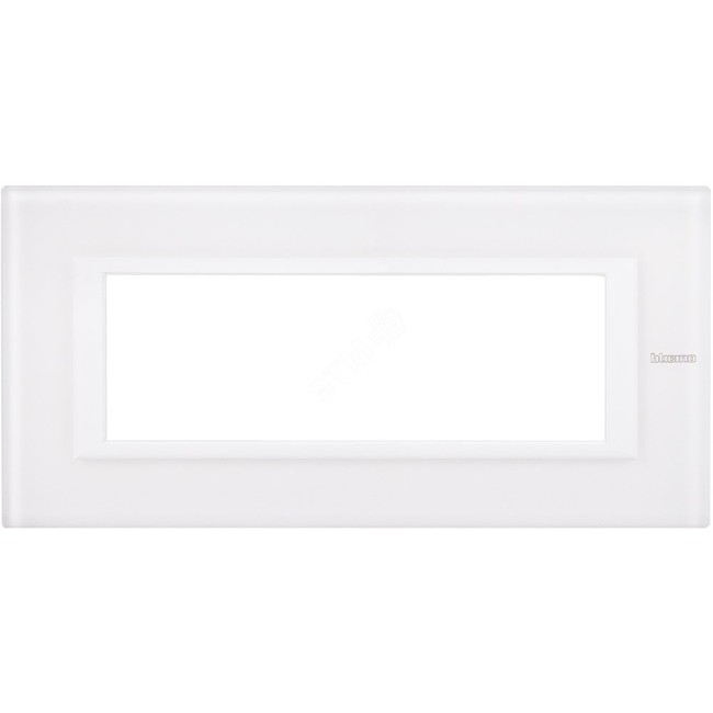 Axolute Накладки декоративные прямоугольные White/белое стекло на 6 модулей
