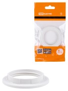 Кольцо для патрона Е27, термостойкий пластик, белый, TDM Кольцо для патрона Е27, термостойкий пластик, белый, TDM