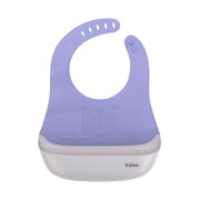 Фартук нагрудный для кормления с жестким карманом, синий с серым HALSA Фартук нагрудный для кормления с жестким карманом, синий с серым HALSA