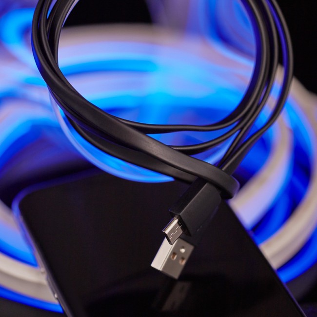 Кабель USB-micro USB/2,4A/PVC/black/1m/REXANT