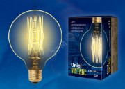 Лампа накаливания декоративная ДШ 60 вт 300 Лм E27 Vintage IL-V-G95-60/GOLDEN/E27 VW01Uniel