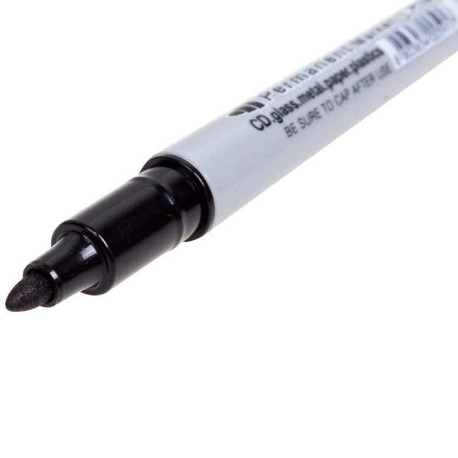 Маркер перманентный двухсторонний Multi Marker Twin 2мм/1мм, черный, пулевидный Crown Маркер перманентный двухсторонний Multi Marker Twin 2мм/1мм, черный, пулевидный Crown