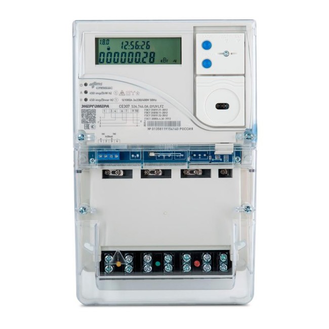 Счетчик CE307 S34.746.OA.QYUVLFZ SPds RS-485 3ф многотариф. Энергомера 101004007013543 Счетчик CE307 S34.746.OA.QYUVLFZ SPds RS-485 3ф многотариф. Энергомера 101004007013543