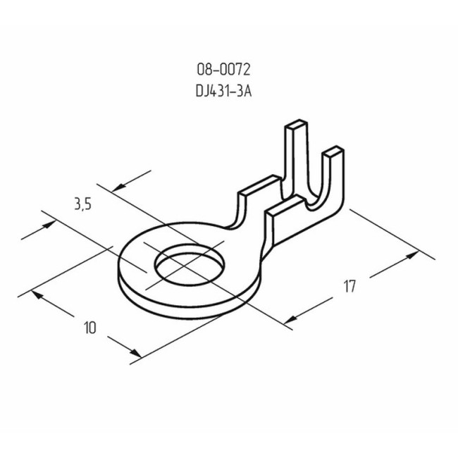 Наконечник кольцевой REXANT, ø3.5 мм, 0.5-0.8 мм² (НК 3-0,5-0,8) Наконечник кольцевой REXANT, ø3.5 мм, 0.5-0.8 мм² (НК 3-0,5-0,8)