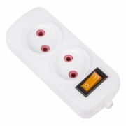 Колодка 2 гнезда б/з с выключателем PROconnect «Эконом» Колодка 2 гнезда б/з с выключателем PROconnect «Эконом»