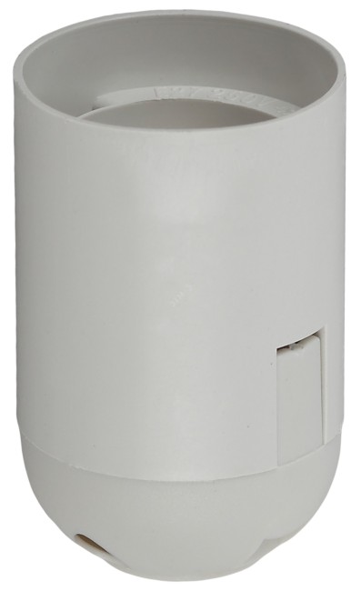 Патрон Е27 подвесной, пластик, белый (x50) (50/400/9600) ЭРА