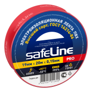 Изолента ПВХ красная 19мм 20м Safeline Изолента ПВХ красная 19мм 20м Safeline