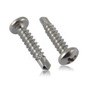 Саморез 4,2x13 DIN7504М с полукруглой головкой с буром на конце оцинкованная сталь