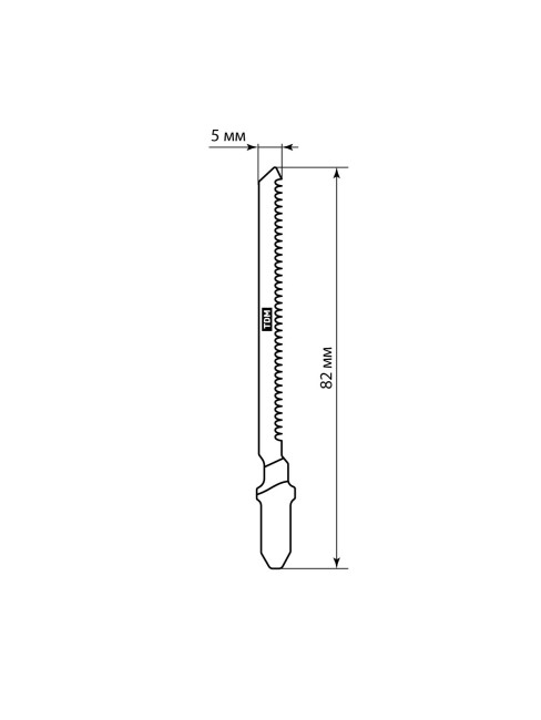 Пилки для электролобзика по дереву, HCS, 50х1,4 мм, фигурный рез, T101AO, 2 шт, "Рубин", TDM