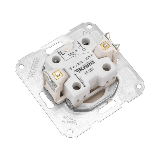 DEA Выключатель 1кл (инд) с/у 10А мех. Беж KRANZ DEA Выключатель 1кл (инд) с/у 10А мех. Беж KRANZ