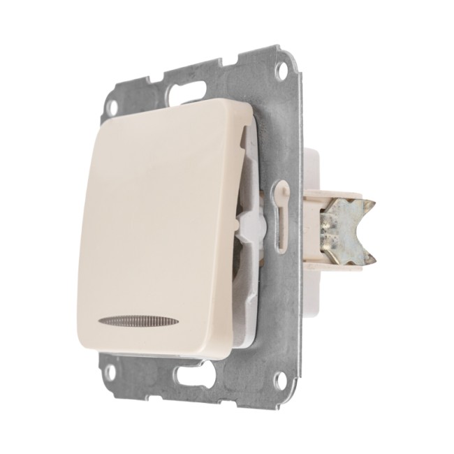DEA Выключатель 1кл (инд) с/у 10А мех. Беж KRANZ DEA Выключатель 1кл (инд) с/у 10А мех. Беж KRANZ