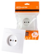 Розетка 2П 10А 250В белая "Таймыр" TDM Розетка 2П 10А 250В белая "Таймыр" TDM