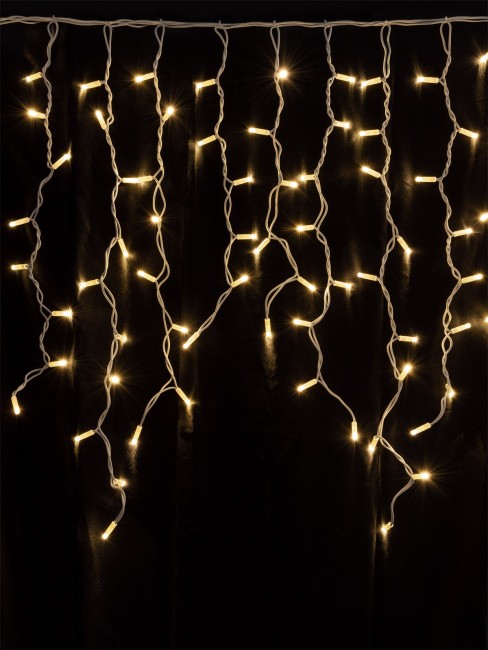 Гирлянда светодиодная "Бахрома" 2х1м, 152LED, 3000К, бел. шнур, посл. подкл, IP65, 250 В, TDM Гирлянда светодиодная "Бахрома" 2х1м, 152LED, 3000К, бел. шнур, посл. подкл, IP65, 250 В, TDM