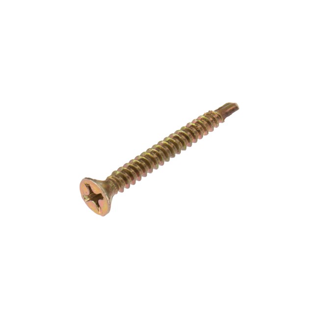 Саморез оконный KRANZ сверло, 3.9х35, желтый цинк,  пакет (20шт.)