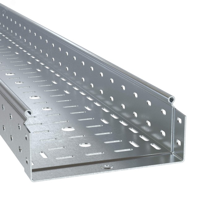 Лоток перфорированный 80х100х4000, 1,5 мм, горячеоцинкованный
