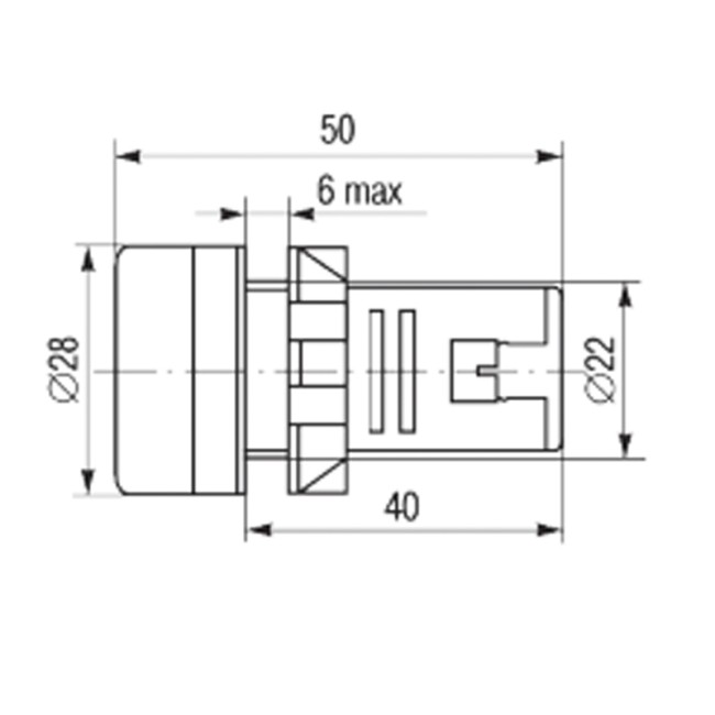 Матрица светодиодная AD22-230 В красная