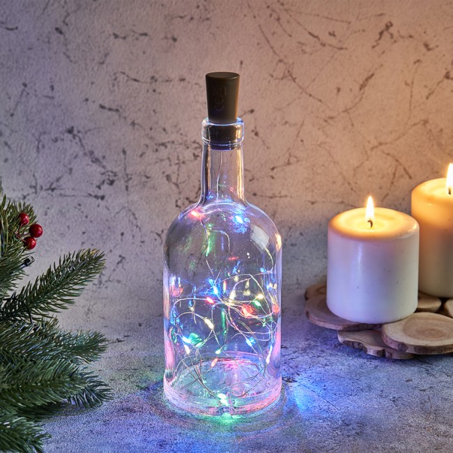 Гирлянда Роса с пробкой 2 м, 20 LED, цвет свечения мультиколор, 3хLR44 в комплекте NEON-NIGHT Гирлянда Роса с пробкой 2 м, 20 LED, цвет свечения мультиколор, 3хLR44 в комплекте NEON-NIGHT