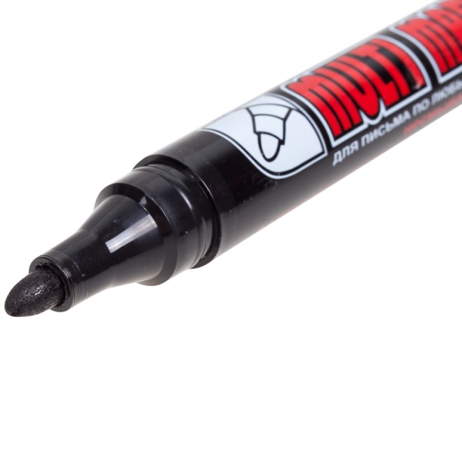 Маркер перманентный Multi Marker 3мм, черный, пулевидный Crown Маркер перманентный Multi Marker 3мм, черный, пулевидный Crown