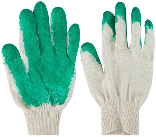 Перчатки вязаные с резиновой заливкой наладонника х/б 12470 Перчатки вязаные с резиновой заливкой наладонника х/б 12470