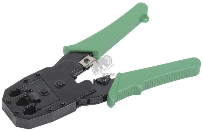 Инструмент обжим для RJ45 RJ12 RJ11 ручка ПВХ зеленый