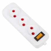 Колодка 3 гнезда б/з с выключателем PROconnect «Эконом» Колодка 3 гнезда б/з с выключателем PROconnect «Эконом»