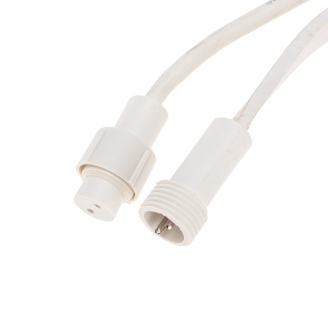 Гирлянда Светодиодный Дождь 2х3м, постоянное свечение, белый провод КАУЧУК, 230 В, диоды БЕЛЫЕ (шнур питания в комплекте)