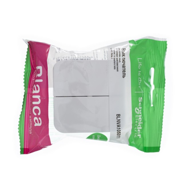 Выключатель BLANCA двухклавишный наружный (схема 5) с изоляционной пластиной 10A 250B белый Выключатель BLANCA двухклавишный наружный (схема 5) с изоляционной пластиной 10A 250B белый