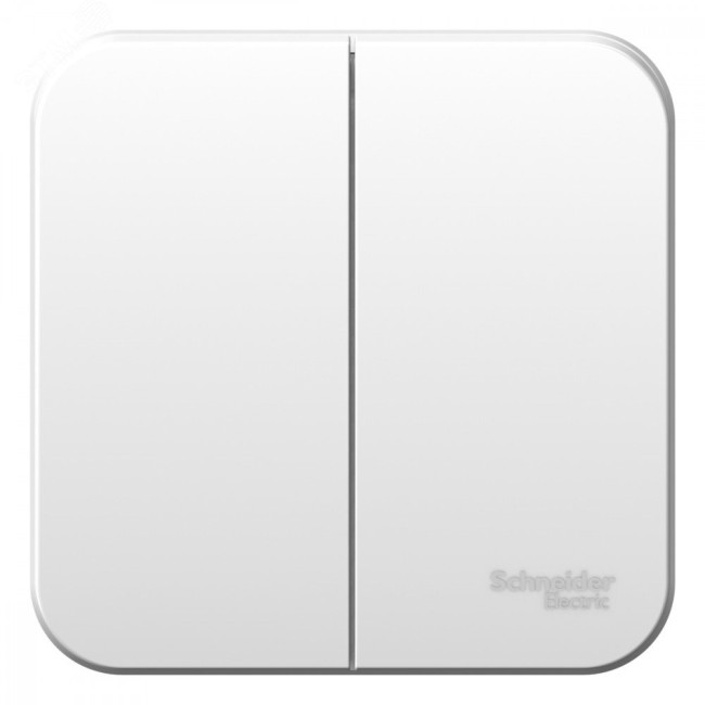 Выключатель BLANCA двухклавишный наружный (схема 5) с изоляционной пластиной 10A 250B белый Выключатель BLANCA двухклавишный наружный (схема 5) с изоляционной пластиной 10A 250B белый