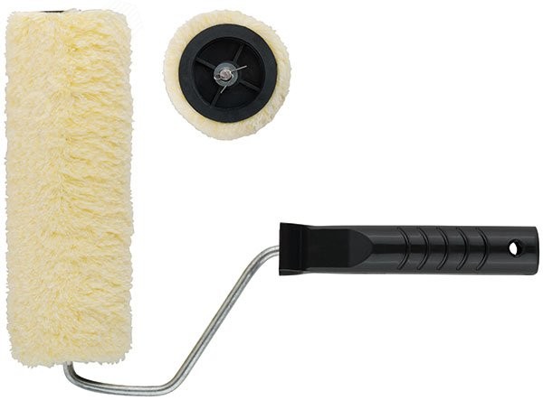 Валик полиакриловый желтый с ручкой 300 мм