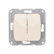 DEA Выключатель 2кл с/у 10А мех. Беж KRANZ 