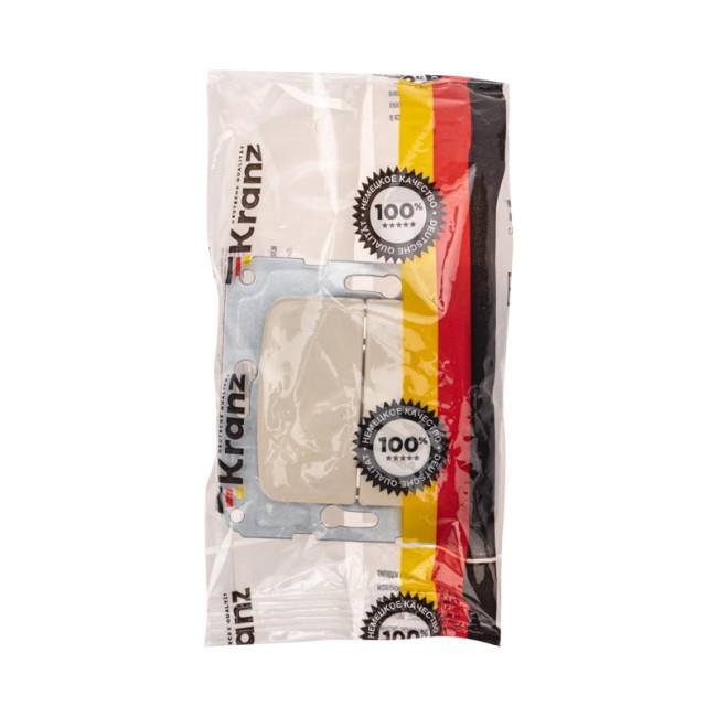 DEA Выключатель 2кл с/у 10А мех. Беж KRANZ DEA Выключатель 2кл с/у 10А мех. Беж KRANZ