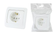Розетка 2П+З 16А  c защитными шторками белая "Валдай" (пром. упаковка)TDM Розетка 2П+З 16А  c защитными шторками белая "Валдай" (пром. упаковка)TDM