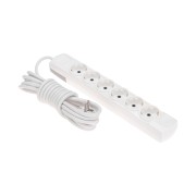 Удлинитель PREMIUM 6 гнезд, 5м, 3х1,5мм², с/з, белый REXANT Удлинитель PREMIUM 6 гнезд, 5м, 3х1,5мм², с/з, белый REXANT