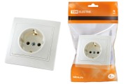 Розетка 2П+З 16А 250В белая "Таймыр" TDM Розетка 2П+З 16А 250В белая "Таймыр" TDM