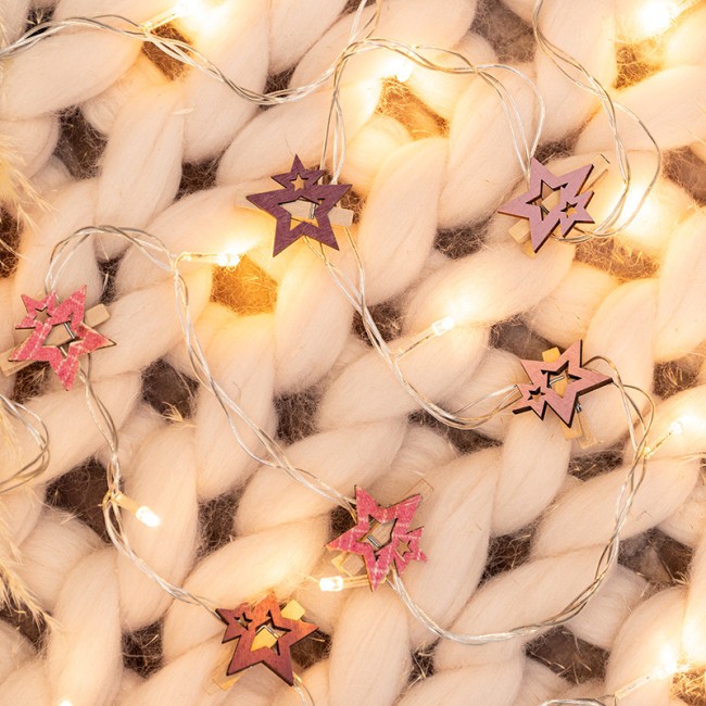 Деревянные прищепки Звездочки 16x4,5x1,3 cм, розовые, 6 шт, NEON-NIGHT Деревянные прищепки Звездочки 16x4,5x1,3 cм, розовые, 6 шт, NEON-NIGHT