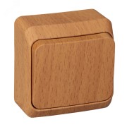 ЭТЮД Переключатель одноклавишный наружный сосна ЭТЮД Переключатель одноклавишный наружный сосна