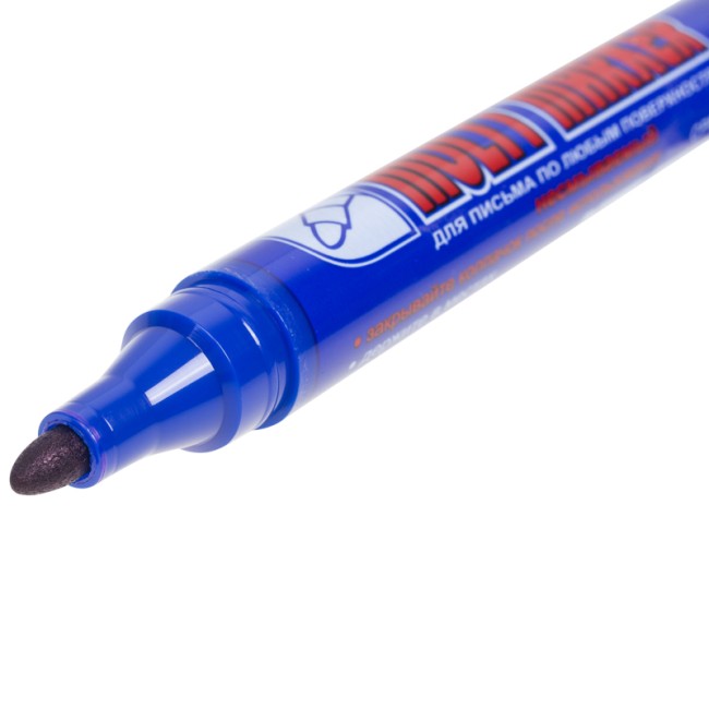 Маркер перманентный Multi Marker 3мм, синий, пулевидный Crown Маркер перманентный Multi Marker 3мм, синий, пулевидный Crown