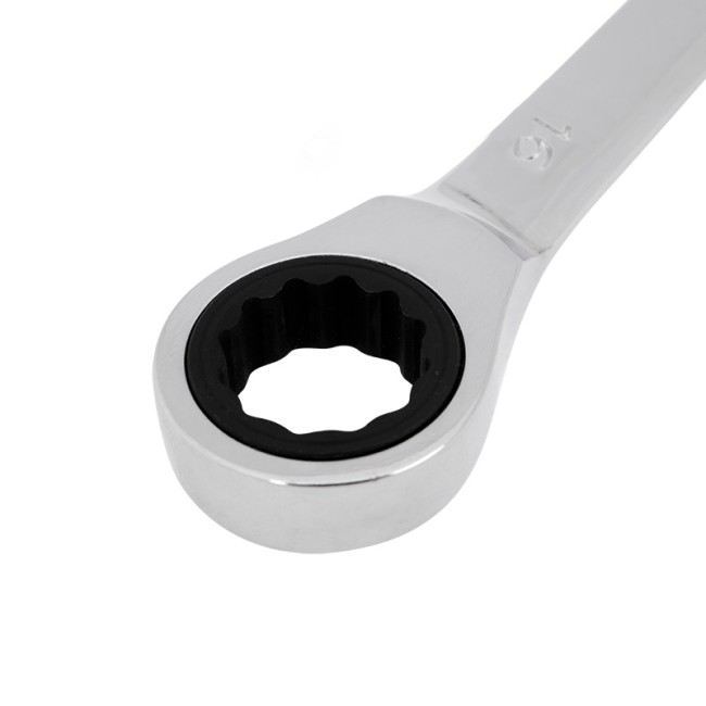 Ключ комбинированный трещоточный 16мм, CrV, зеркальный хром REXANT  Ключ комбинированный трещоточный 16мм, CrV, зеркальный хром REXANT