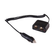 Разветвитель автоприкуривателя 2 гнезда шнур спираль 1.5 м REXANT Разветвитель автоприкуривателя 2 гнезда шнур спираль 1.5 м REXANT