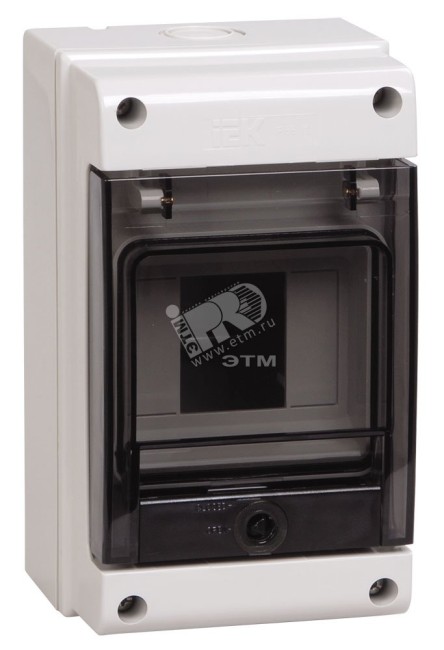 Щит распределительный навесной ЩРн-П-4 IP66 пластиковый белый прозрачная дверь КМПн 1/4