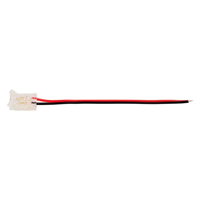 Коннектор WOLTA WLS-2PIN-10MM-MONO-1 выводной для стабилизированной одноцветной SMD ленты 48В 120лед/м шириной 10мм, провод 10см, комплект 3 шт.