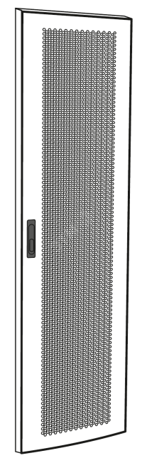 Дверь перфорированная ITK для шкафа LINEA N 47U 600 мм черная